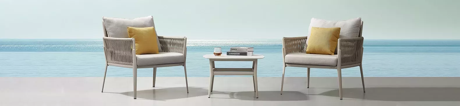 Fauteuil de Jardin, Pouf et Balancelle
