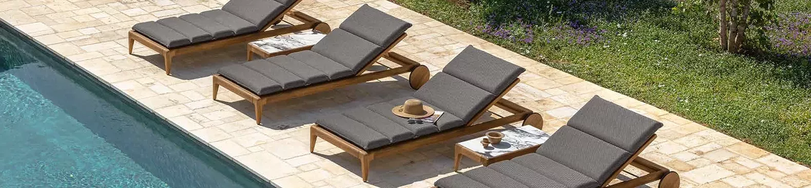 Bain de Soleil en Bois Teck